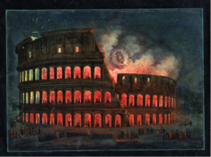 Lights in the Colosseum. Celebrations for the Birthday of Rome, 1849. Museo Centrale del Risorgimento, Rome.